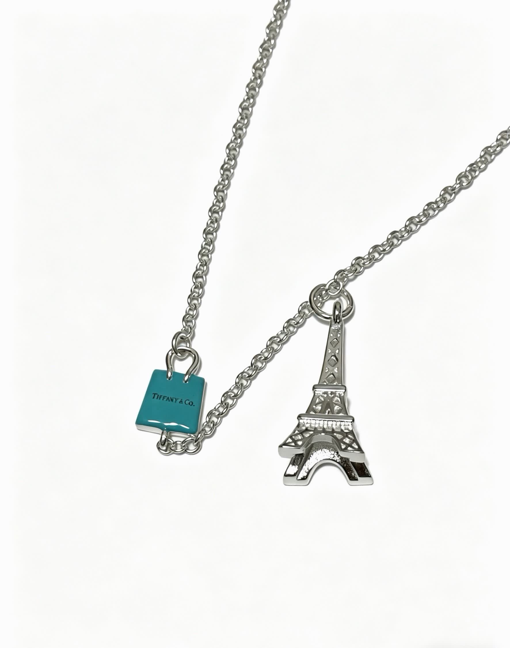 Tiffany & Co Eiffel Tower Charm Necklace